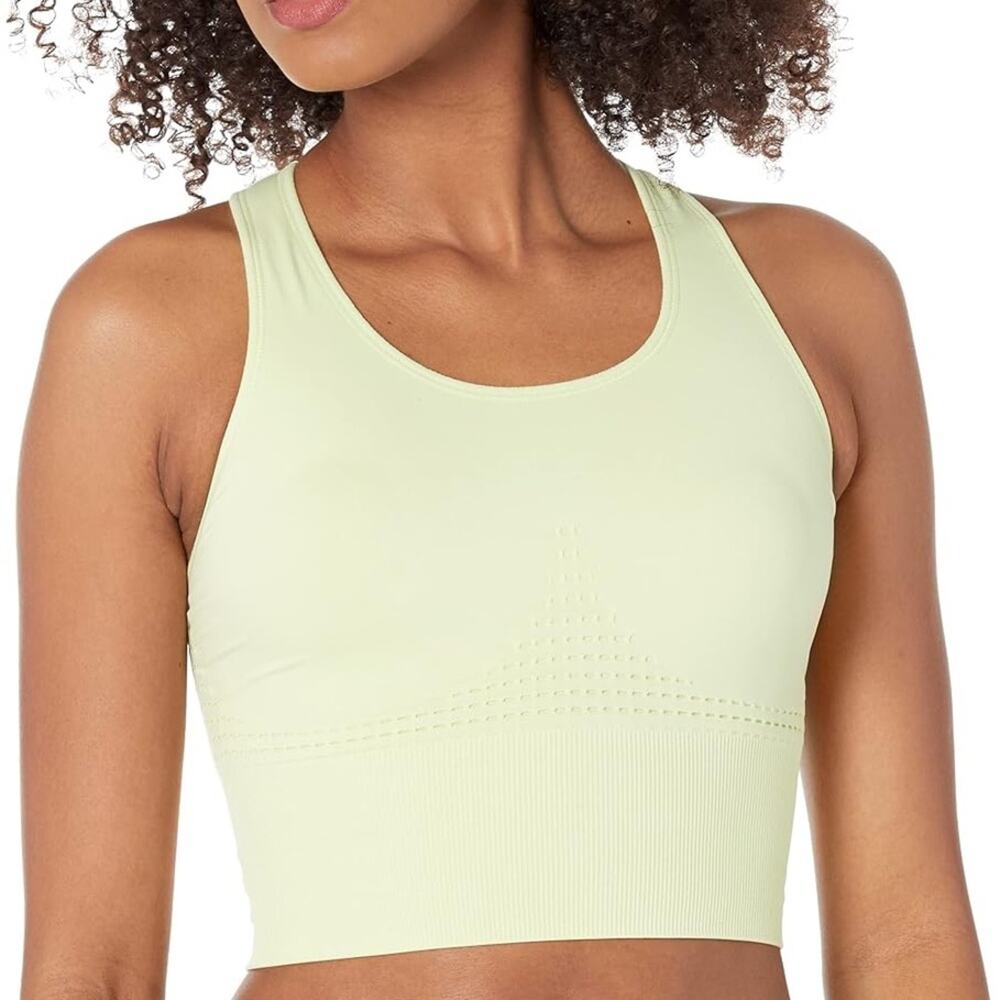 Sweaty Betty Lime Green Seamless Knit Longline Sports Bra Size Small